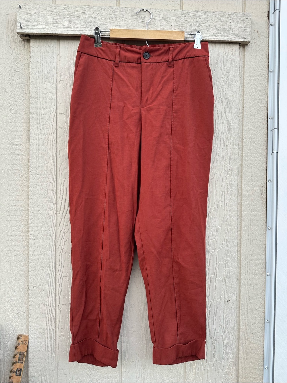 A New Day Rust Orange High Rise Tapered Ankle Pants Size 10